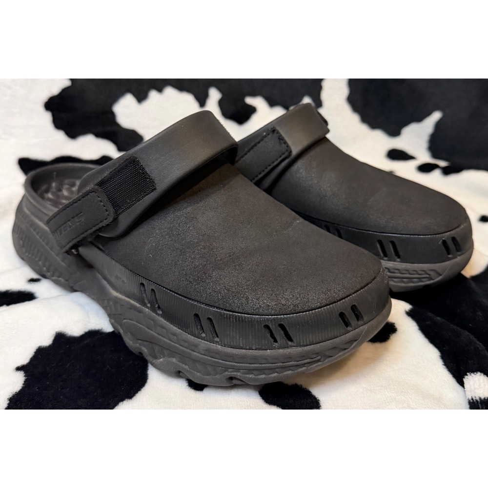 Skechers Foamies GOwalk 5 Astonished Black Clogs Mens 7 Adjustable Strap Slip On